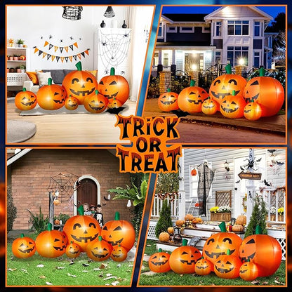 8.7FT Long Halloween Inflatables Outdoor Decorations Pumpkin Large Halloween Decor Outside Blow Ups 7 Built-in LED Lights for Indoor Yard Lawn Party Porch Garden