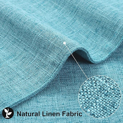 homing Light Blue Cotton Linen Blend Placemats for Dining Table Set of 4 – Washable Farmhouse Kitchen Mats for Indoors & Outdoors, Easy to Clean, 13 x 19 Inch