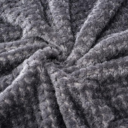 Fuzzy Blanket or Fluffy Blanket for Baby Girl or boy, Soft Warm Cozy Coral Fleece Toddler, Infant or Newborn Receiving Blanket for Crib, Stroller, Travel, Decorative (40Wx60L, M-Dark Grey)