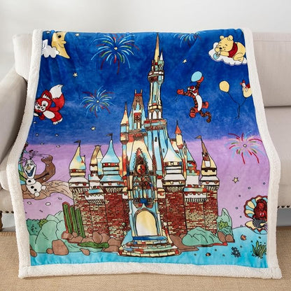 COSUSKET Castle Throw Blanket, Kids Super Soft Fuzzy Plush Sherpa Furry Fleece Throw Blanket 50 x 60 Inches Boys Girls Gifts