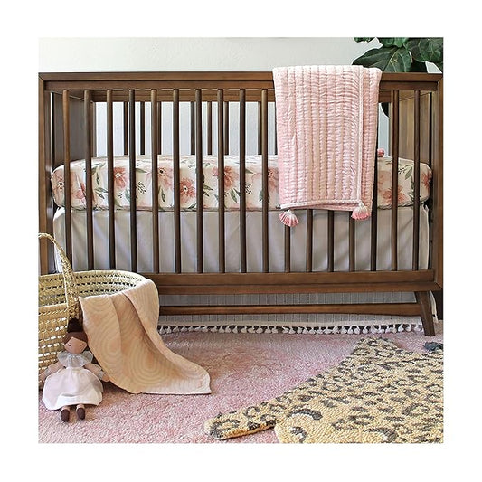 Crane Baby Safari Nursery and Toddler Room Décor, Wool Floor Rug for Boys and Girls, Leopard Shape, 23" x 36"